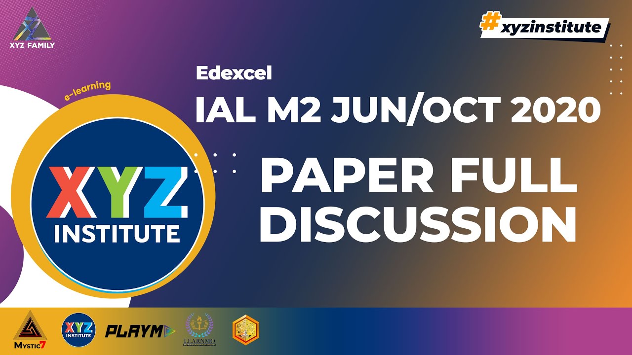 Edexcel IAL M2 WME02 June/Oct 2020 Paper