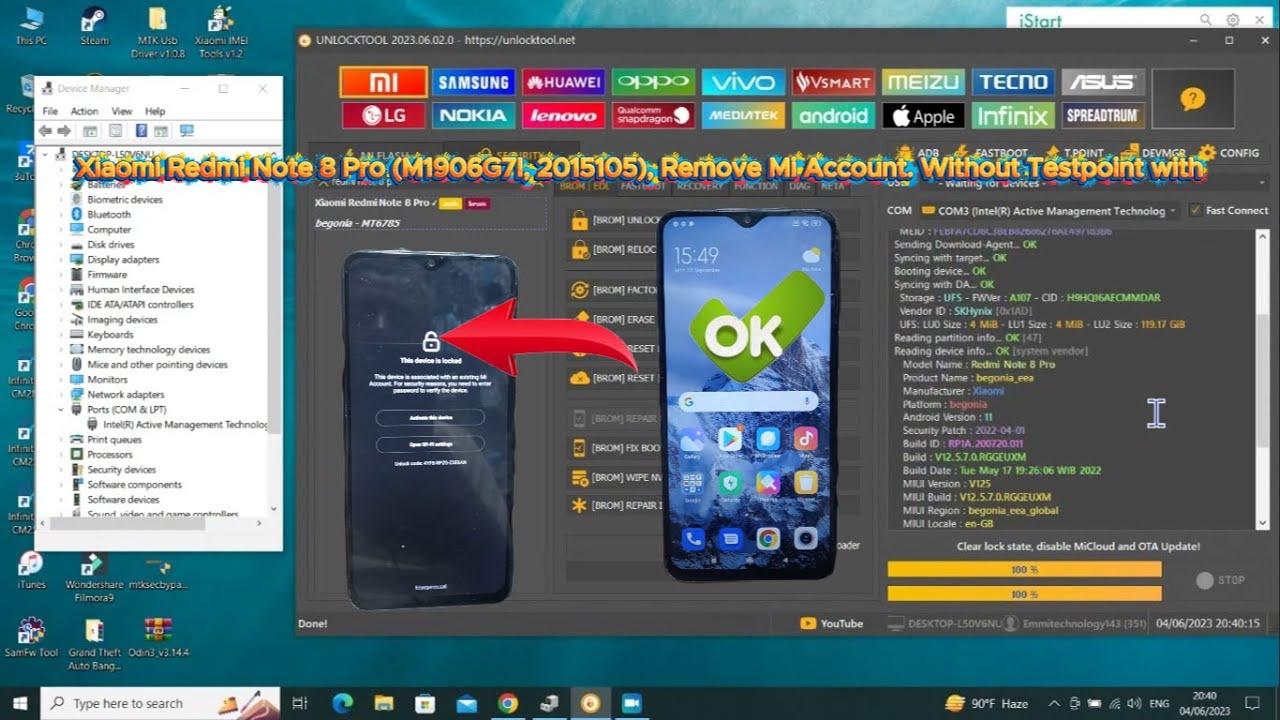 note 8 pro mi 🟢account unlock tool  How I Fixed My Locked Xiaomi Phone Fast!🕗👁‍🗨