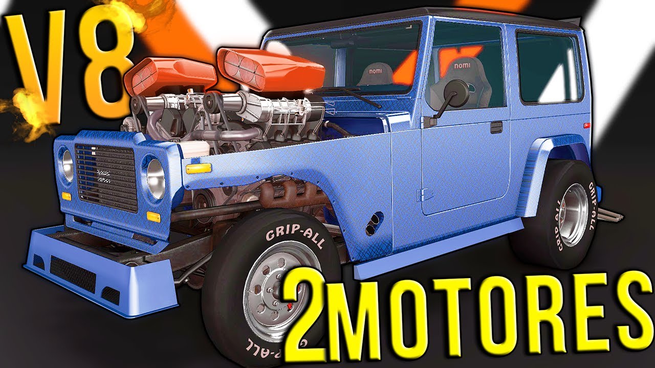 CONSTRUÍ um CARRO com DOIS MOTORES V8 TURBO! BeamNG.drive