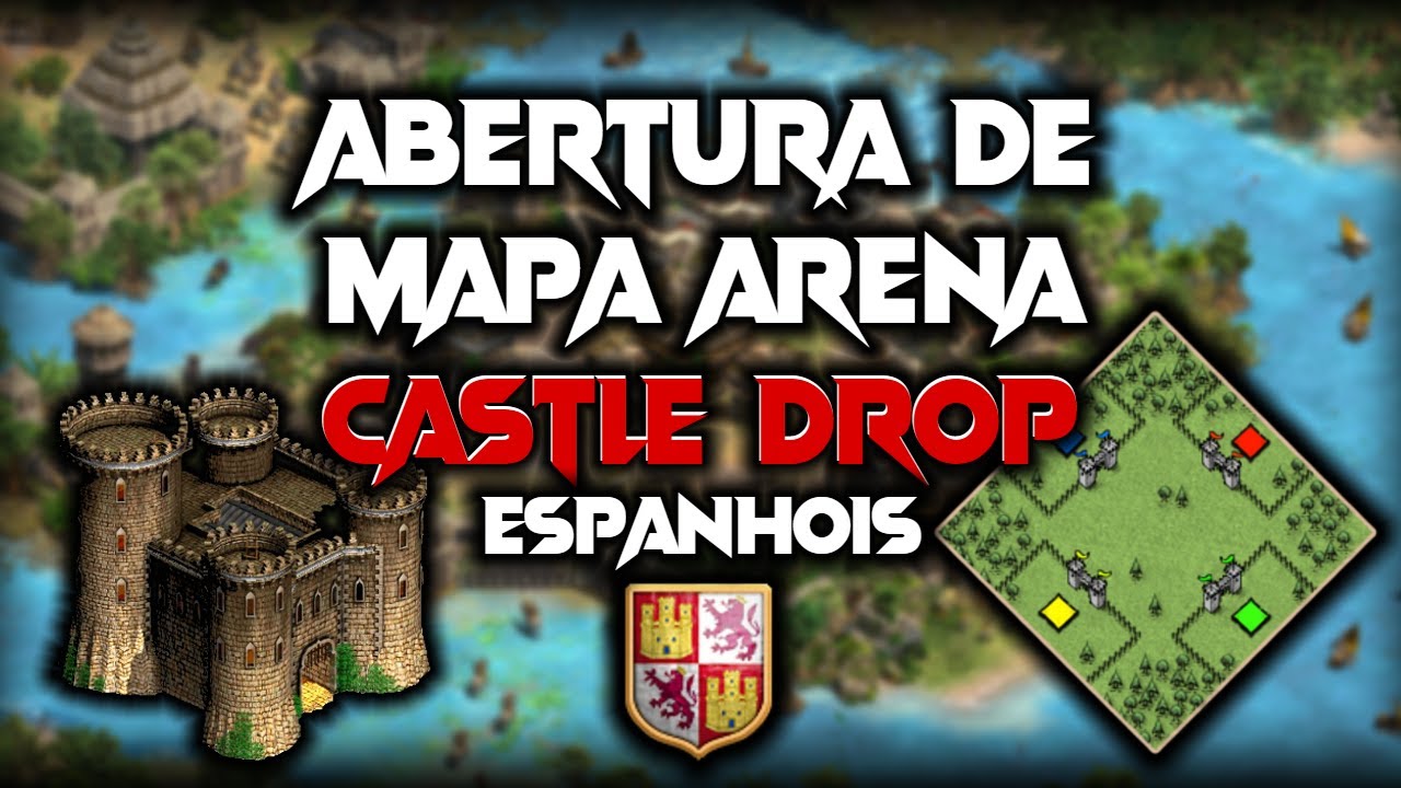 ABERTURA DE MAPA ARENA COM ESPANHÓIS - CASTLE DROP! | Age of Empires 2 DE