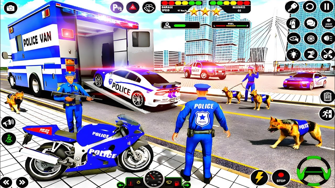 🚓 Police Car Chase Simulator 3D – Real City Cop Pursuit Gameplay (Android)