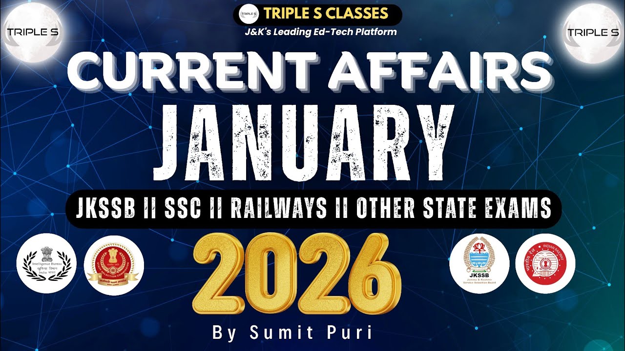 JANUARY 2026 Current Affairs - One Shot Video : Vande Matram 150+ Major News for All JKSSB SSC Exams