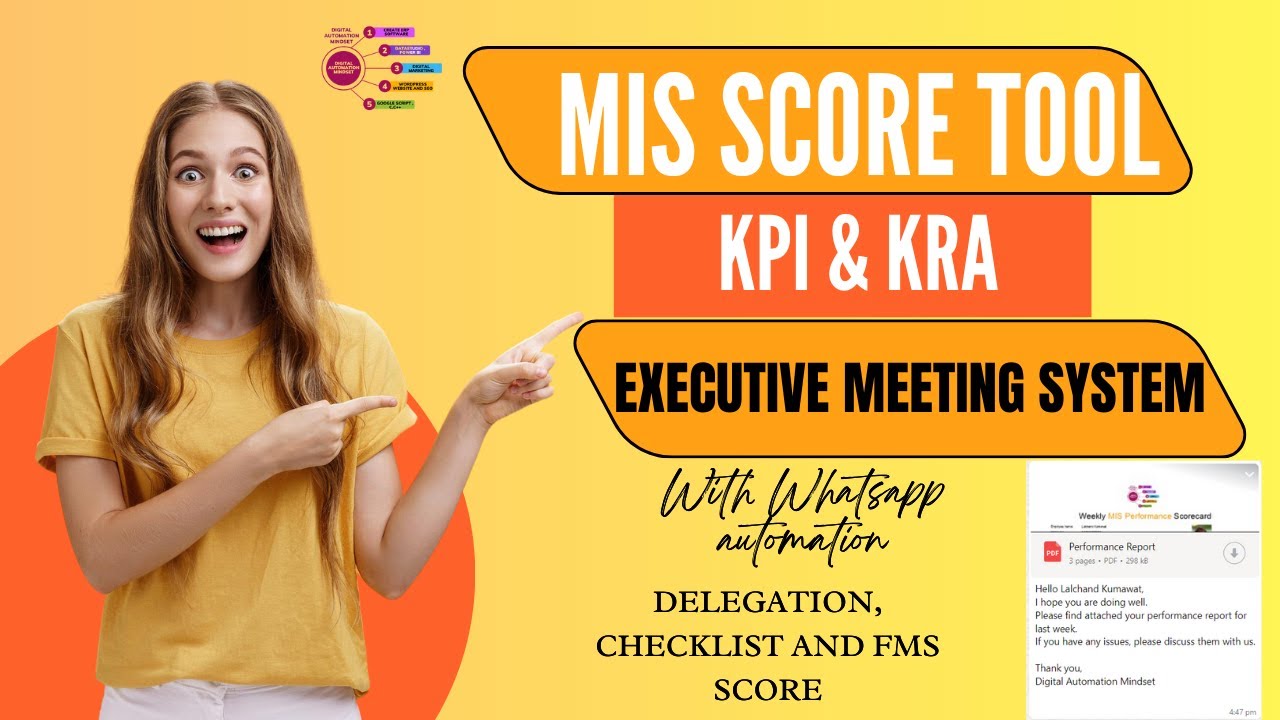 KPI vs KRA vs MIS Score System | Complete Guide for Business & HR | Executive Meeting System | EM