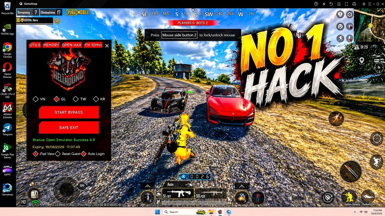 PUBG Mobile 4.5 VIP Hack | GameLoop Emulator Undetected Bypass