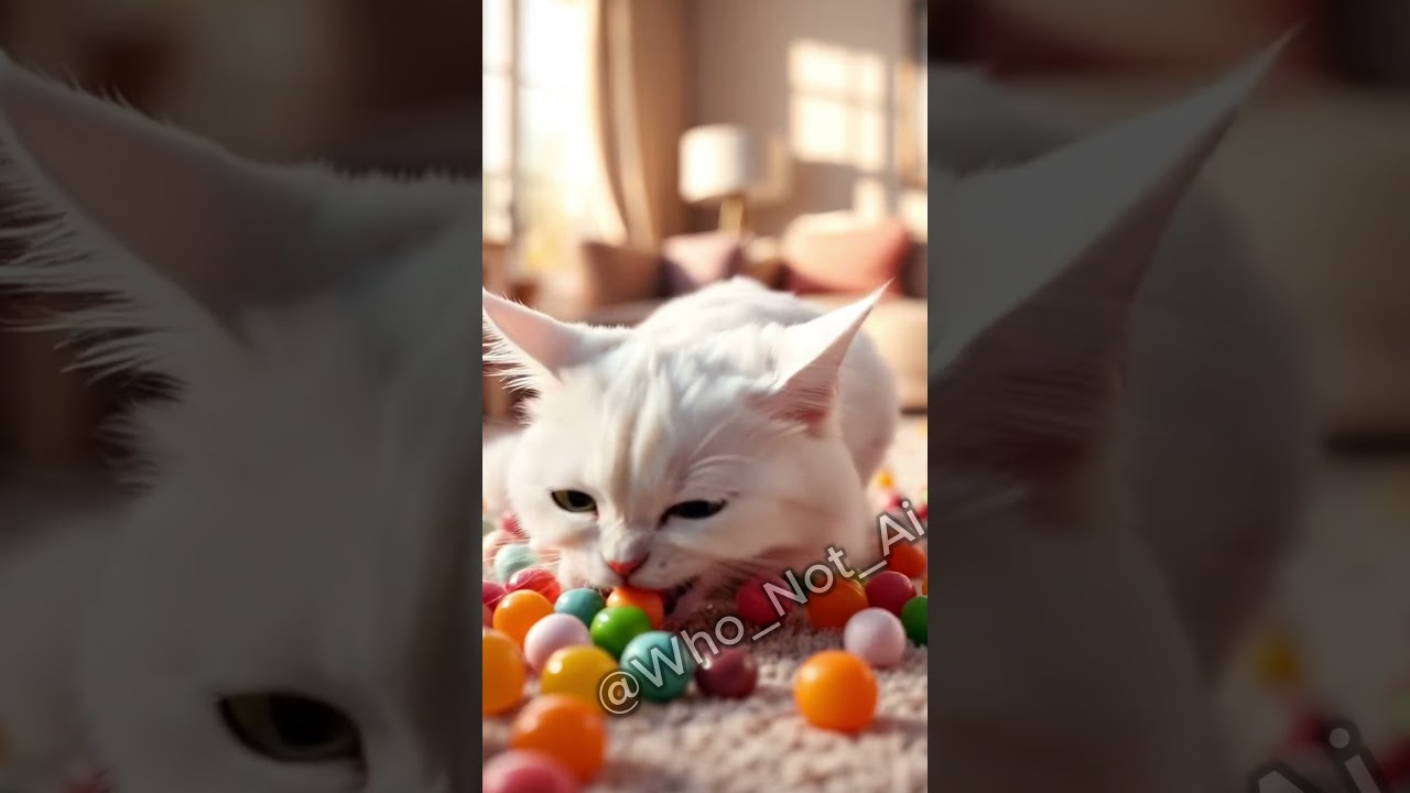 The Cat and the Magic Candy: Real-Life Magic Caught on Camera! 😸🍭