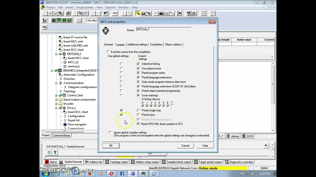 Simotion mcc program