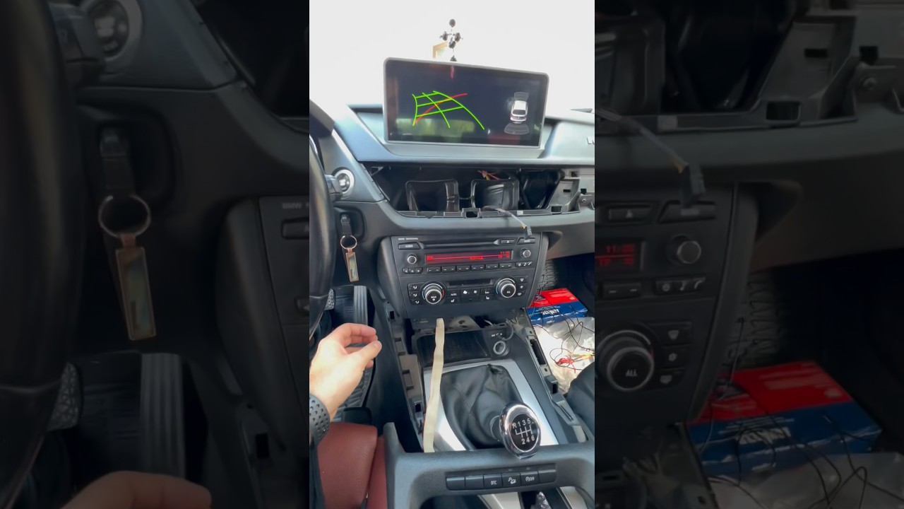 How to install android gps radio Bmw x1 e84 #android #gps #radio #carplay #bmw