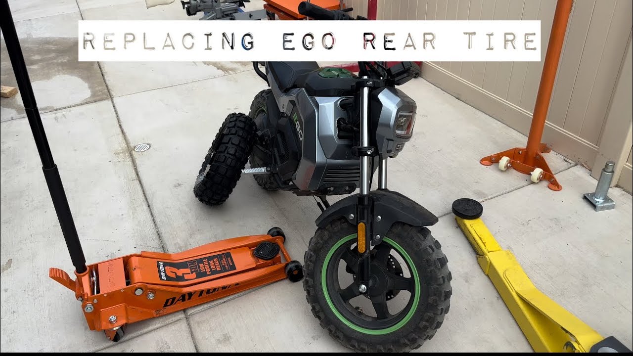 How to replace and upgrade your rear tire on a Ego minibike