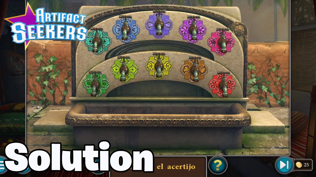 Artifact Seekers - Mini Game Puzzle 5 Faucets - Solution