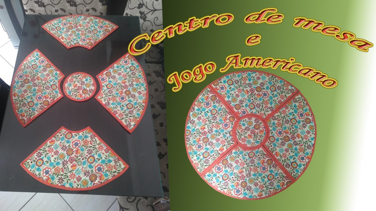 Com o fazer um centro de mesa / jogo americano de tecido????