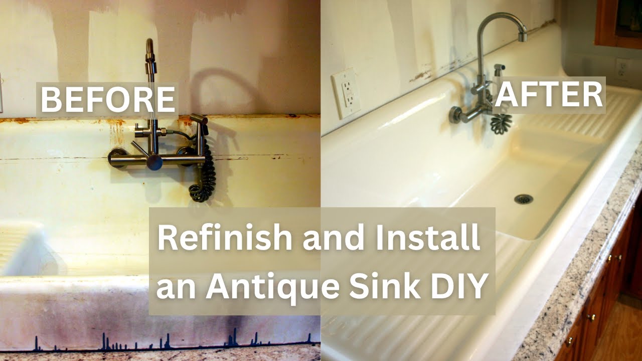 How to Restore an Old Cast Iron Sink | How to Install an Old Cast Iron Sink