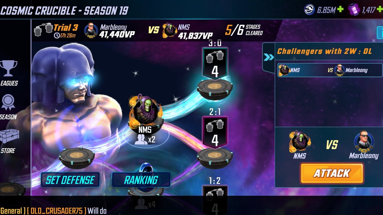 Cosmic Crucible W4/R3 Attacks(NO TALKING JUST GAMEPLAY)-MSF