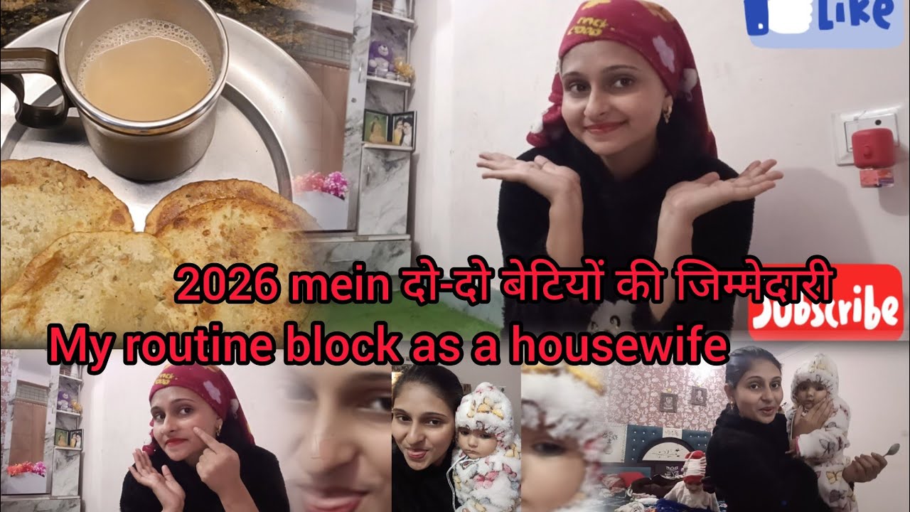 🌞सुबह 5:00 से ही शुरू हो जाता है दिन मेरा दो बच्चों की जिम्मेदारी 💁🏼‍♀️ 2026 ki रूटीन block