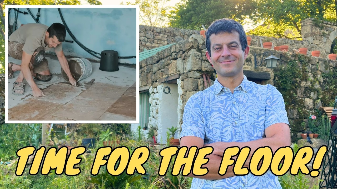 TRANSFORMING an old WATER CISTERN into a HI-TECH GREENHOUSE Part 14: Time for a Floor!