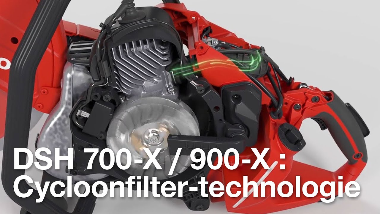 Betonzagen DSH 700‑X & DSH 900‑X – Cycloonfiltertechnologie
