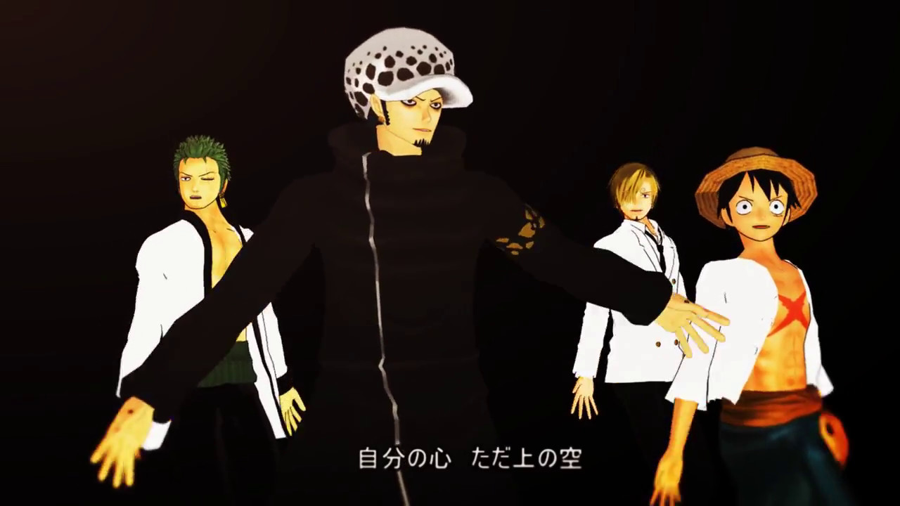 【MMDワンピ】Bad Apple!!【三強＆ロー・サボ】【高画質版】