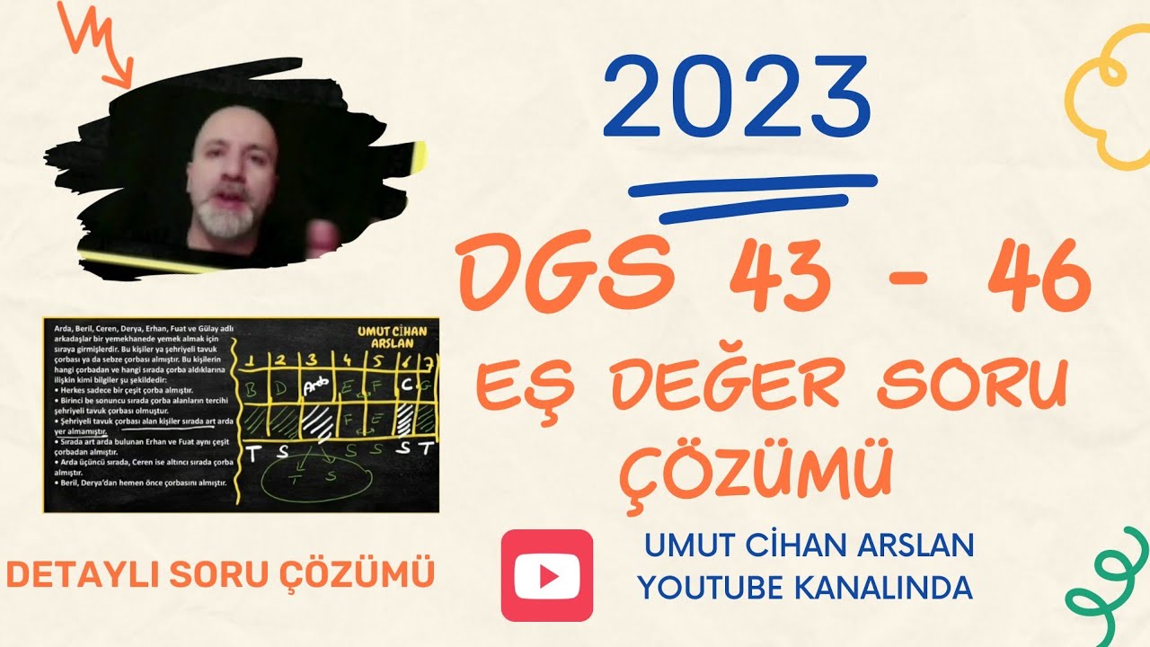 2023 DGS 43-46 EŞ DEĞER