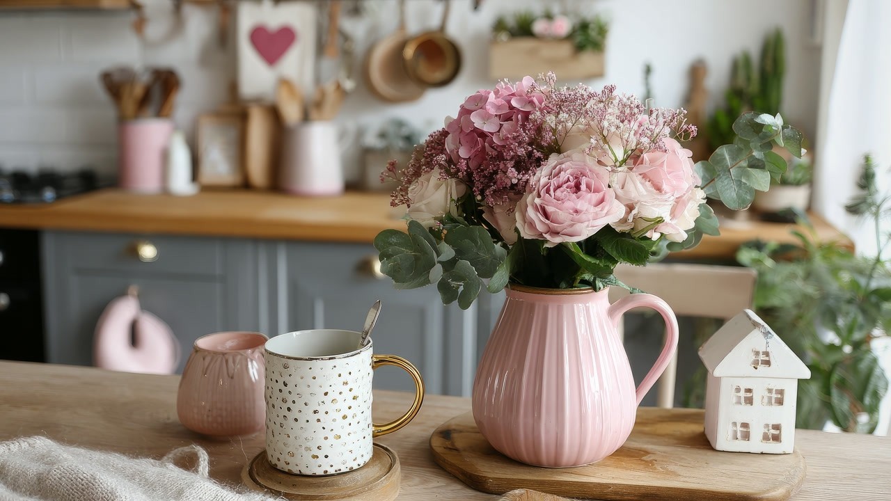Valentine’s Day Kitchen Decorate With Me | Sweet, Simple & Cozy Romantic Decor Ideas