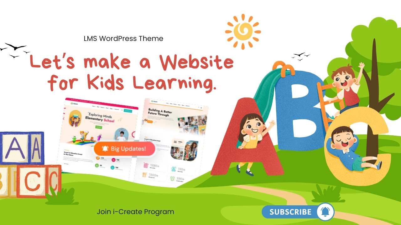Make Childcare and Kids' Education Website | Ascen WordPress Theme - Kids Education Website
