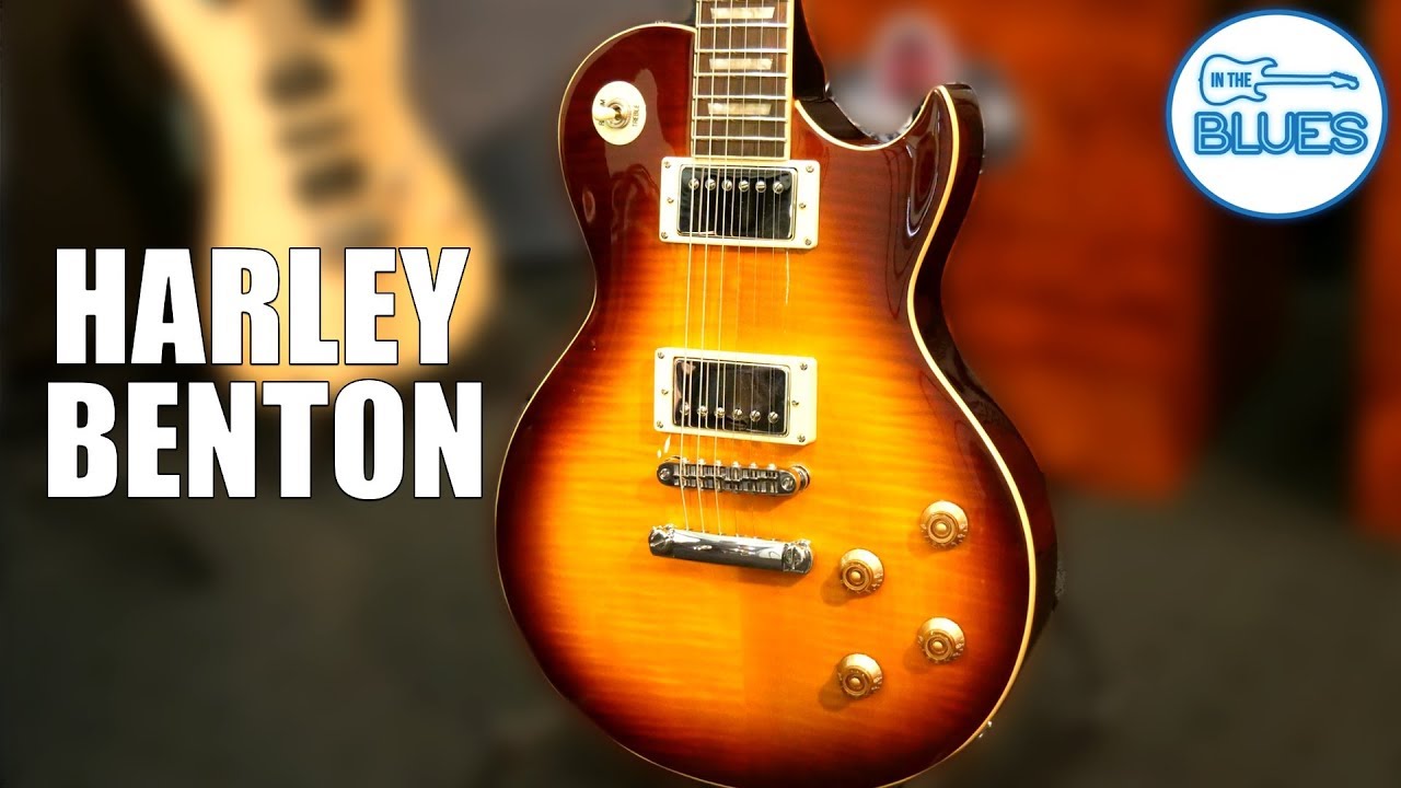 The Harley Benton SC-550 Faded Tobacco Flame with Dr. Ric