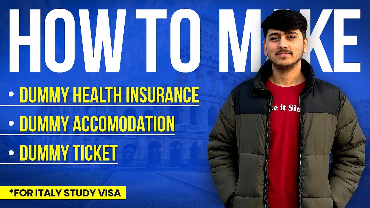 Tips for dummy Accommodation 2024 | Flight booking and Insurance | Italy | Visa documents