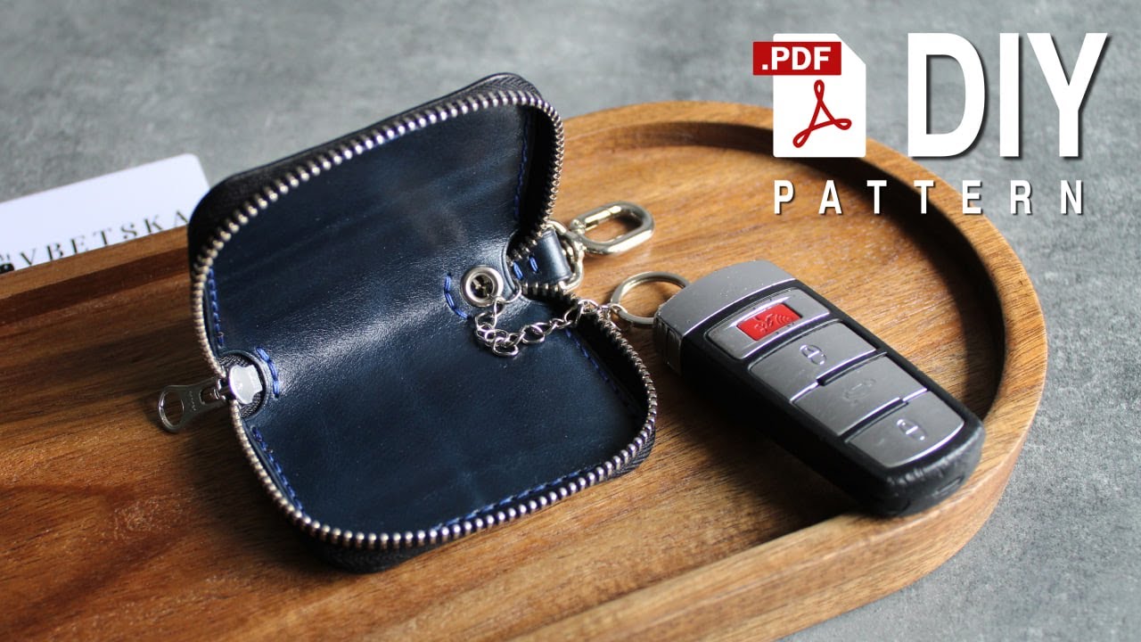 #DIY Car Key Case/Car Key Cover/Leather Key Fob #pattern ( #tutorial ) #15