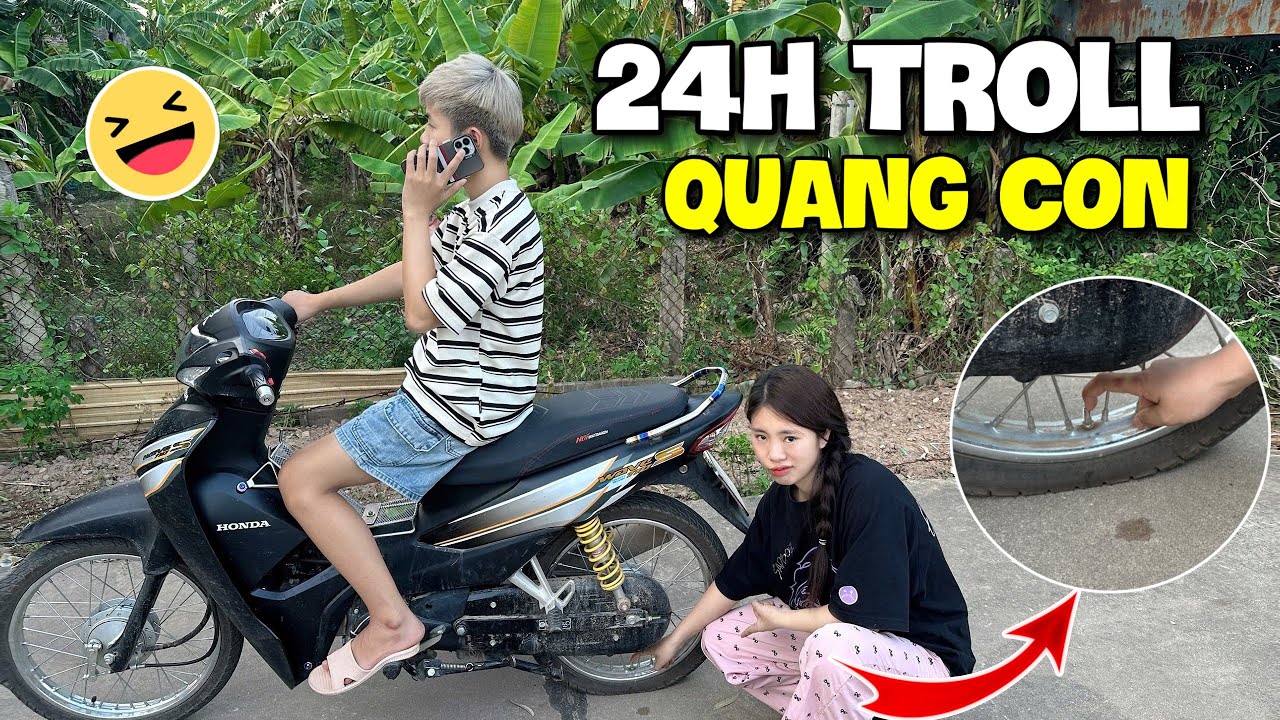 Vlog | Thử Thách 1 Ngày Troll Quang Con Và Cái Kết ?
