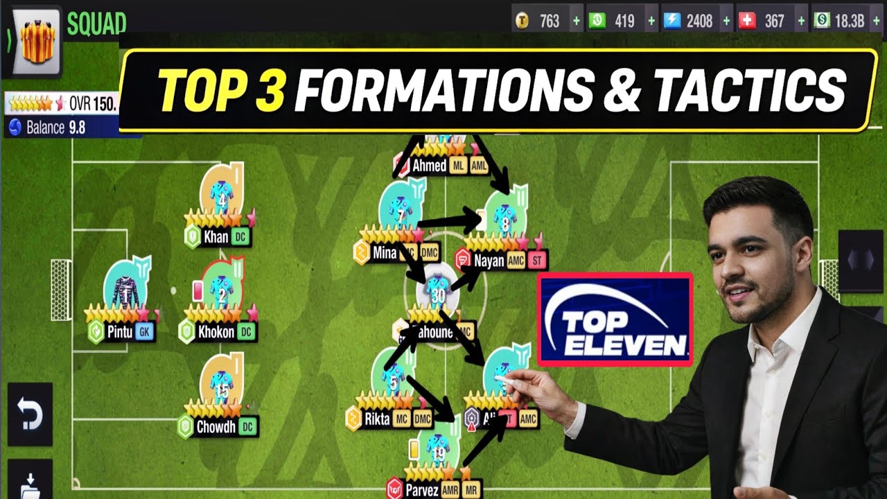 Top 3 Formations and Tactics in Top Eleven 2026