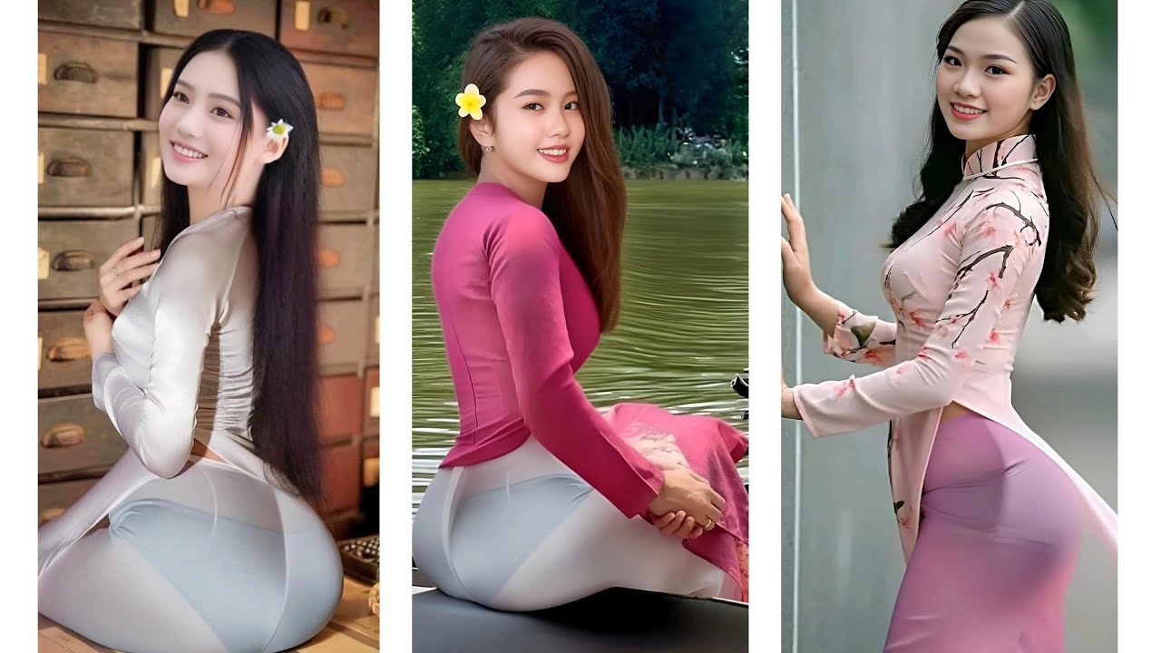 Video 262 Áo Dài Xuyên Thấu - NgườI Mẫu Áo Dài Trắng Có Vòng Mông To Lộ Nội Y - Vietnamese Ao Da