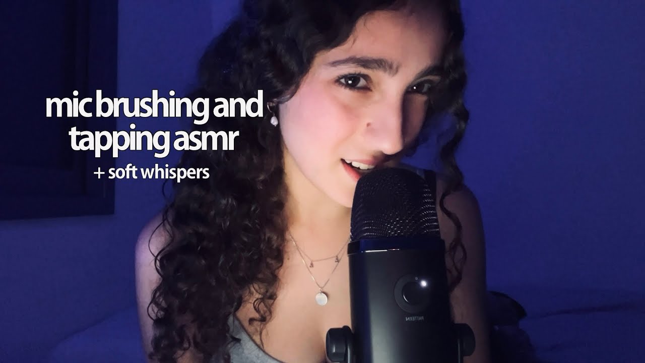 mic brushing and tapping asmr + soft whispers