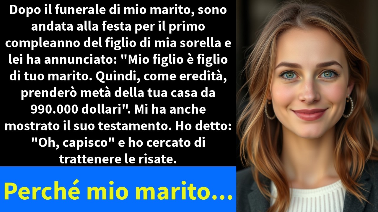 Dopo il funerale di mio marito, sono andata alla festa per il primo compleanno del figlio di mia