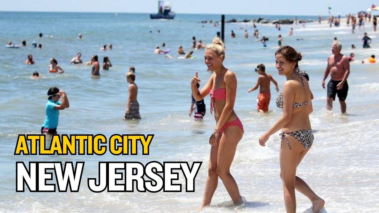 Experience the Atlantic City Boardwalk in 4K - New Jersey Shore walking tour USA