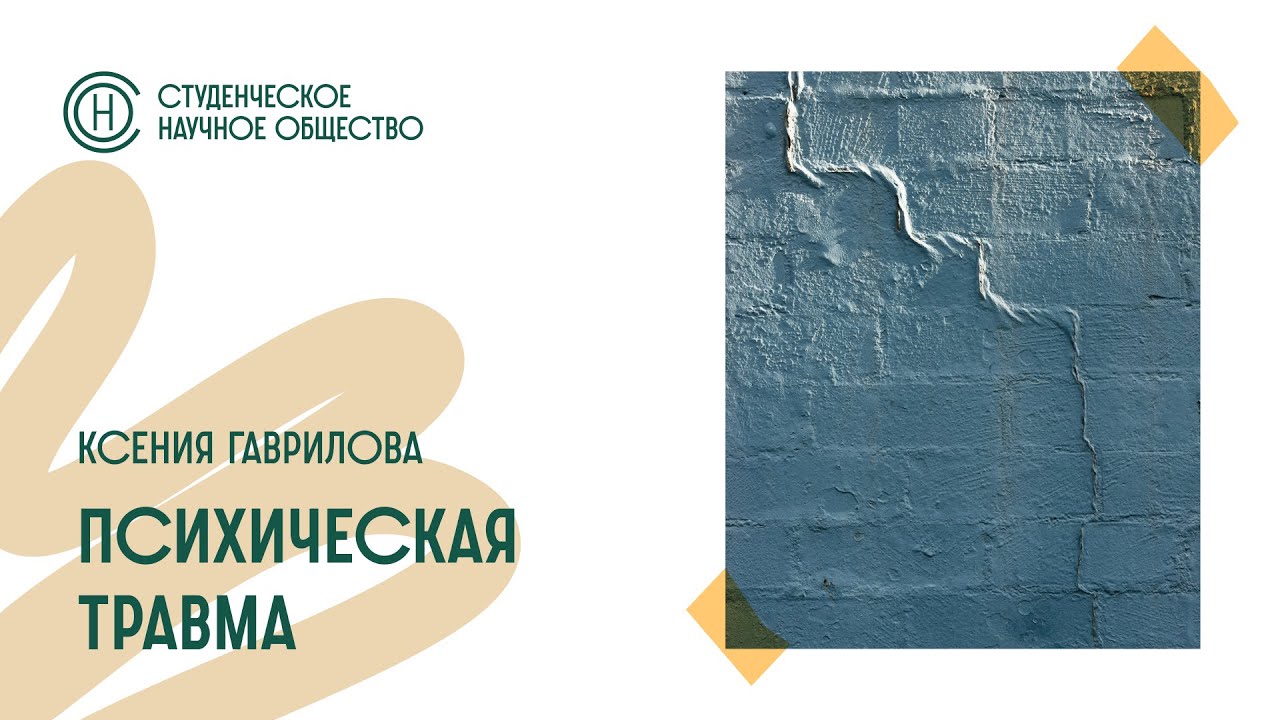 Заседание СНО. Психическая травма. Ксения Гаврилова