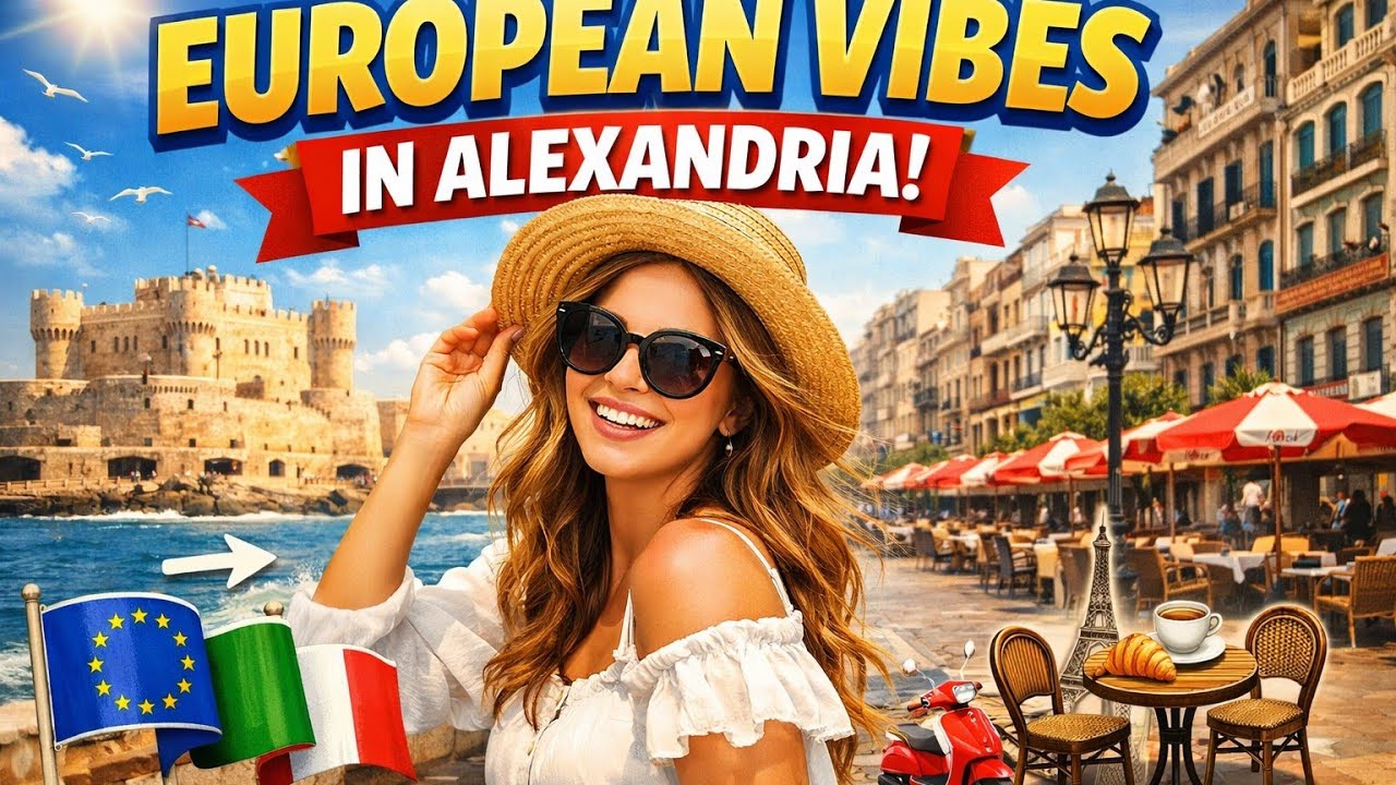 European Vibes in Alexandria | Peaceful tour || Egypt tour 