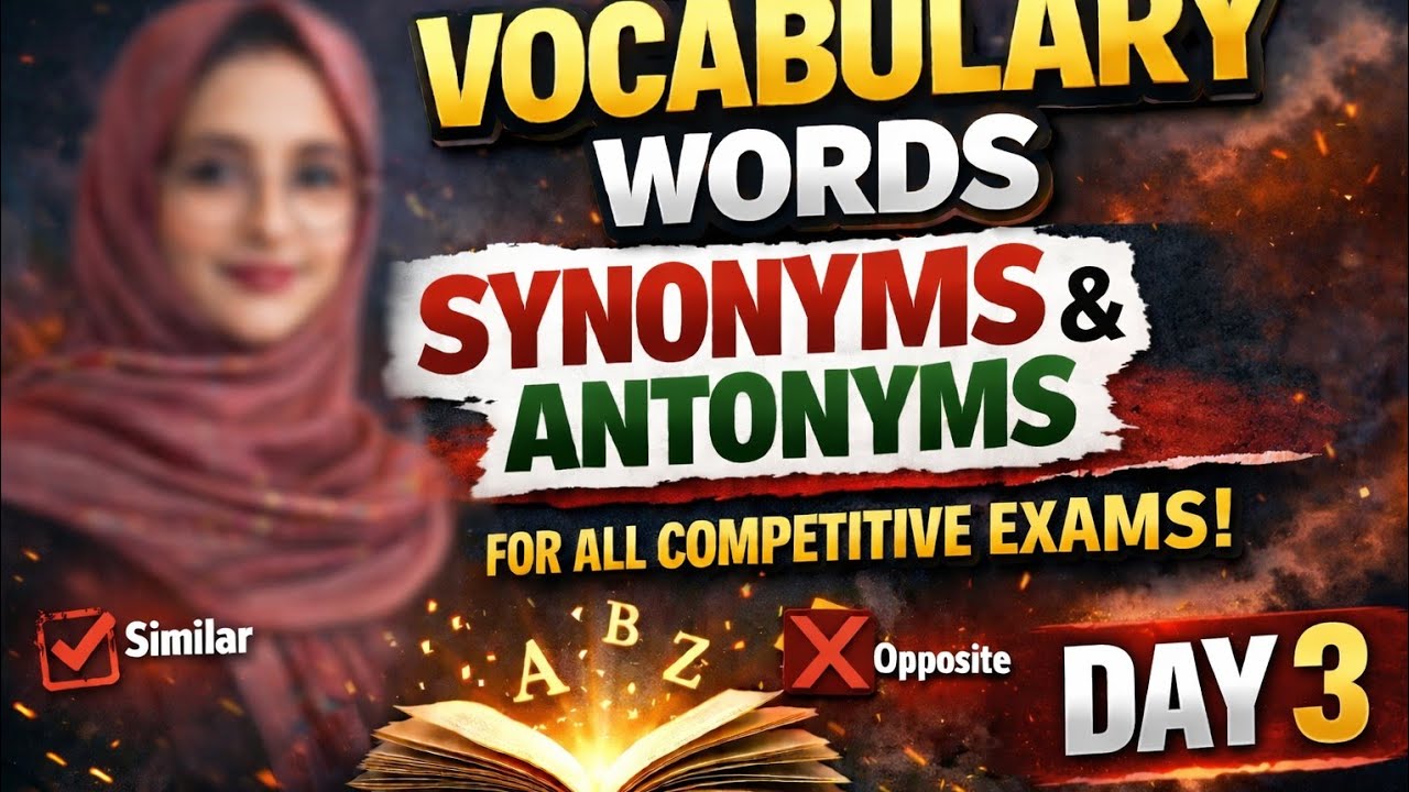 Most Important Vocabulary || CSS, FPSC,PPSC, NTS || Competitive Exams 📚 A-Z Day 3