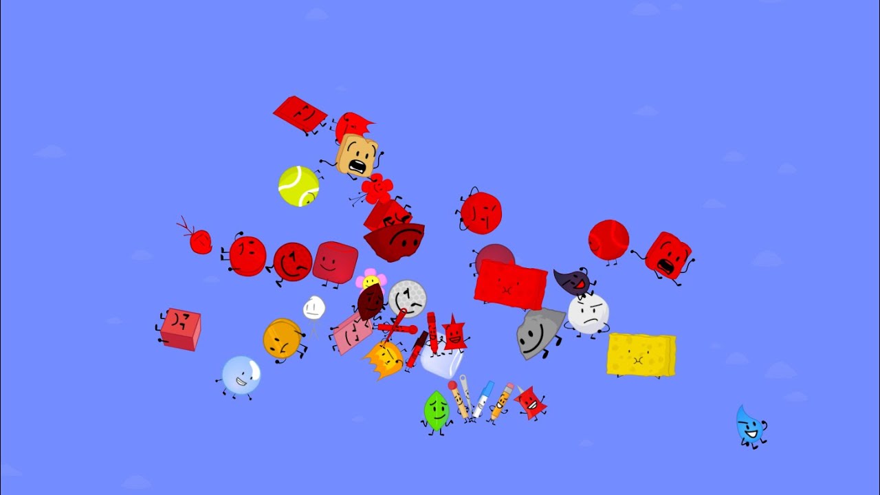 Пол Bfdi — это лава, но персонажи противостоят своим противоположностям.