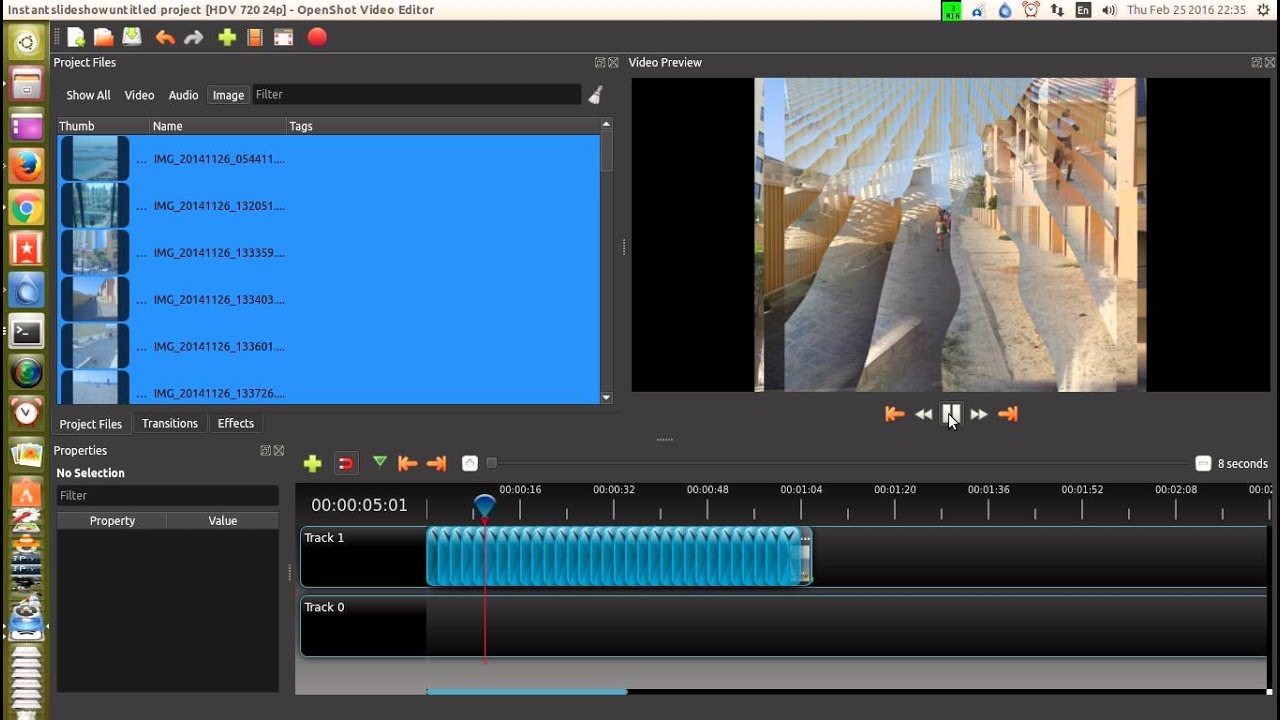 openshot qt 2.06 create videos from images