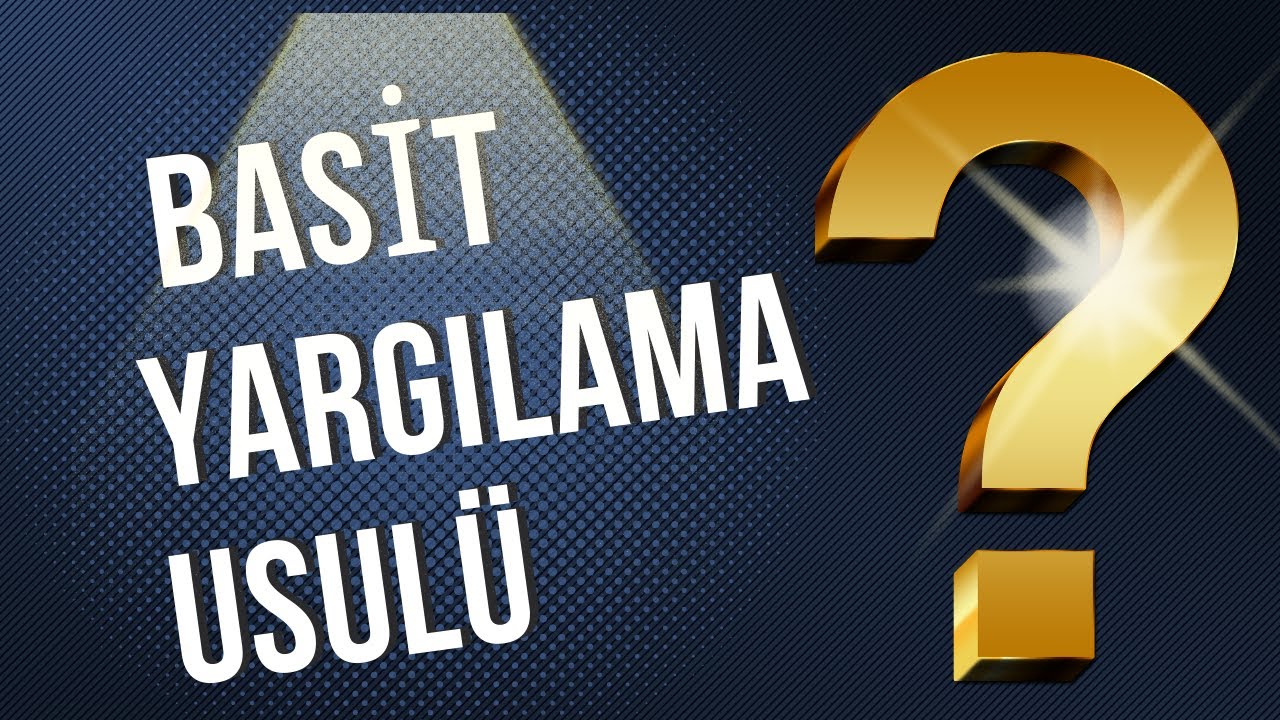ceza muhakemesi hukuku-basit yargılama hukuku-KPSS