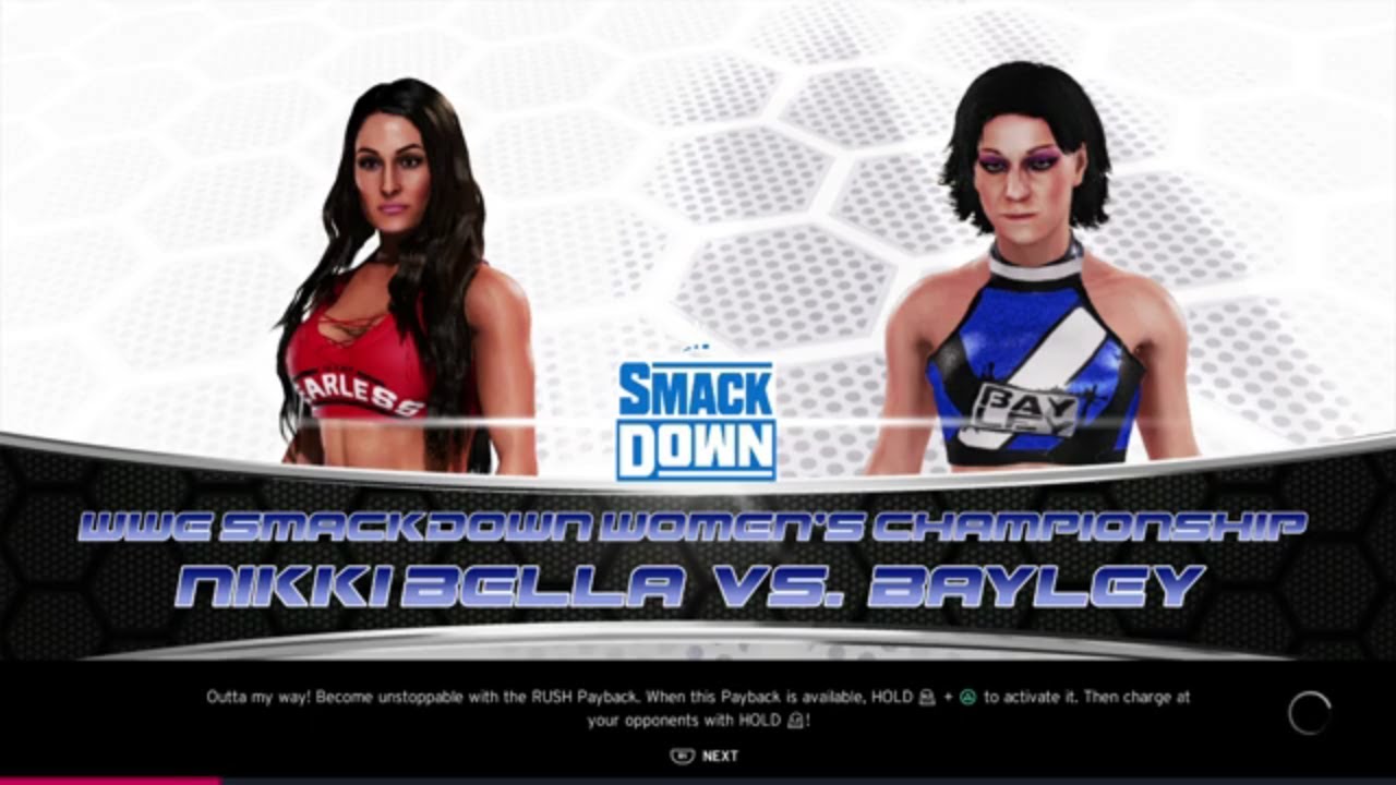 WWE 2K20 Bayley VS Nikki Bella 1 VS 1 No Holds Barred Match WWE Smackdown Women's Title
