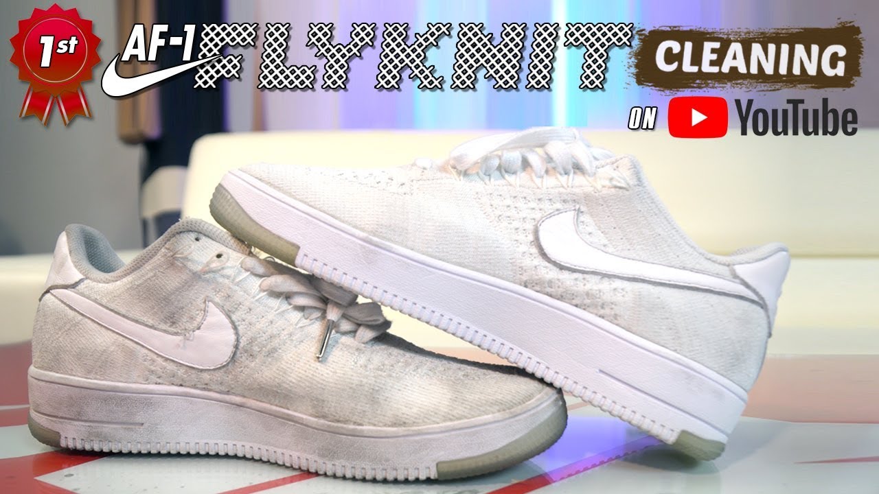 The best way to clean ALL WHITE Nike Flyknit Air Force 1s.