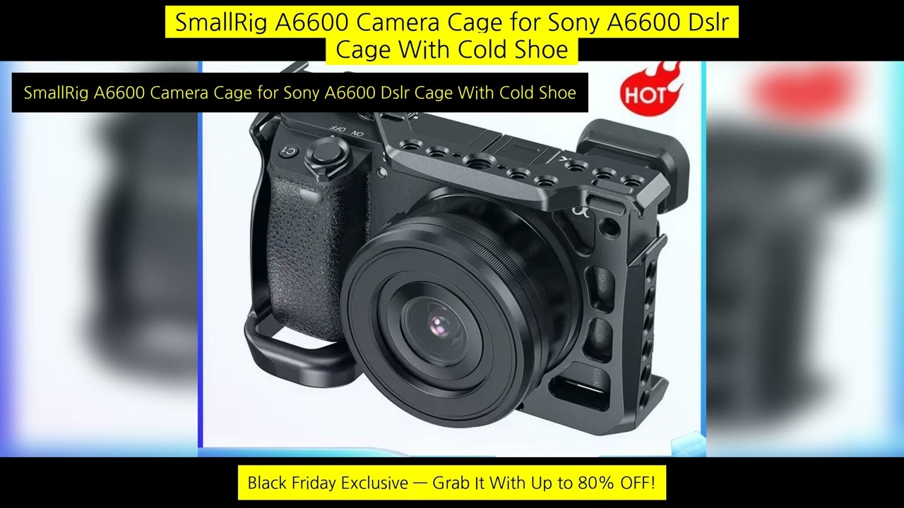 Smallrig A6600 Camera Cage For Sony A6600 Dslr Cage With Cold Shoe And Arri
