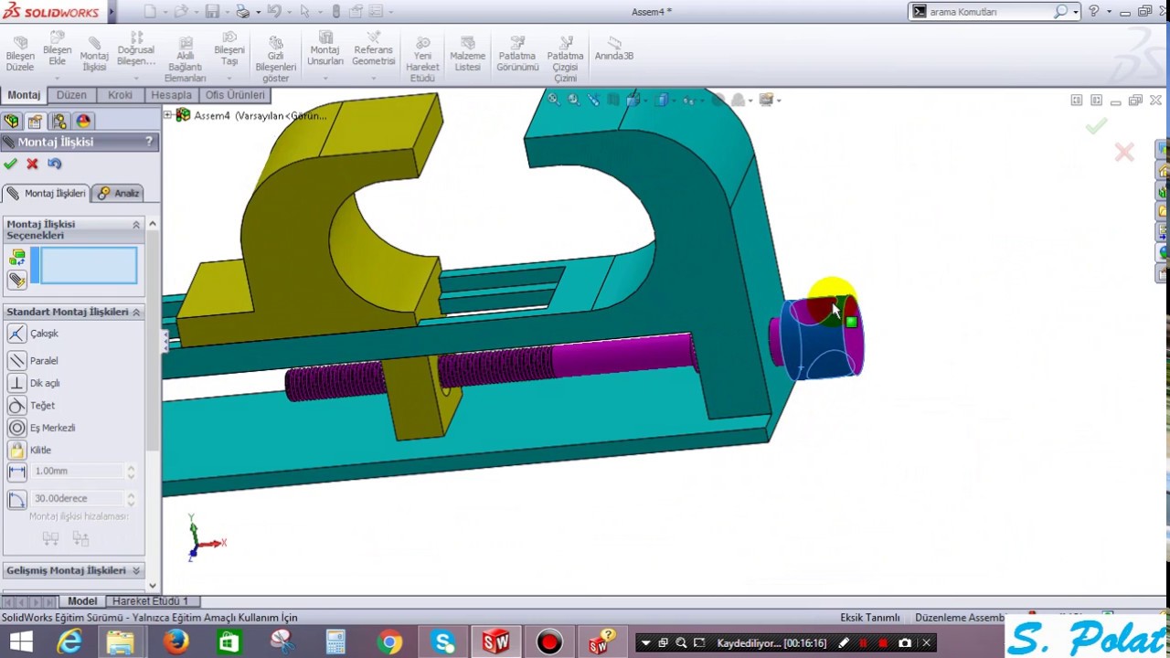 Mekanizma-12 (Mengene) SolidWorks