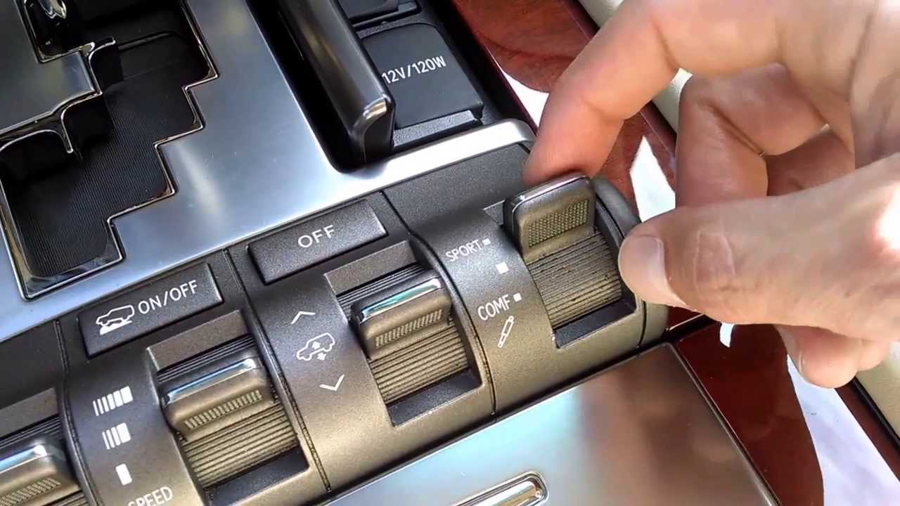 Адаптивная регулируемая подвеска Lexus LX570 — объяснение/демонстрация