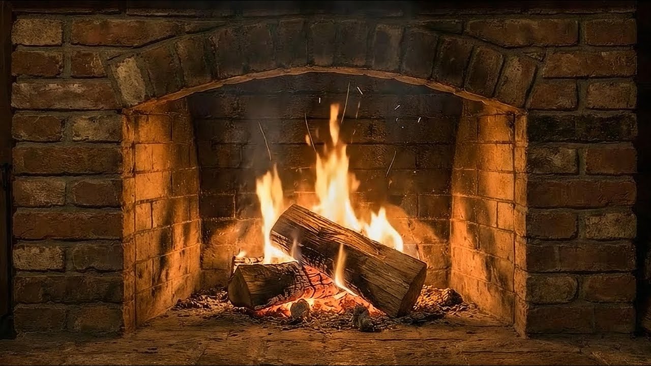 Crackling Cabin Fireplace 🔥 Cozy Relaxing Fire Sounds for Sleep, Study & Stress Relief