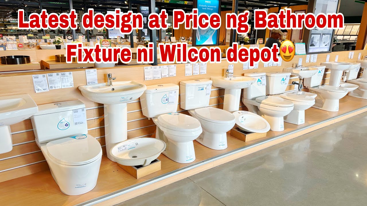 Latest design at price ng mga Bathroom fixture at tiles  ni wilcon depot
