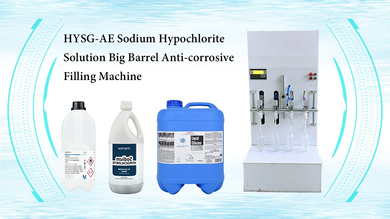 HYSG-AE Sodium Hypochlorite Solution Big Barrel Filling Machine Semi Automatic