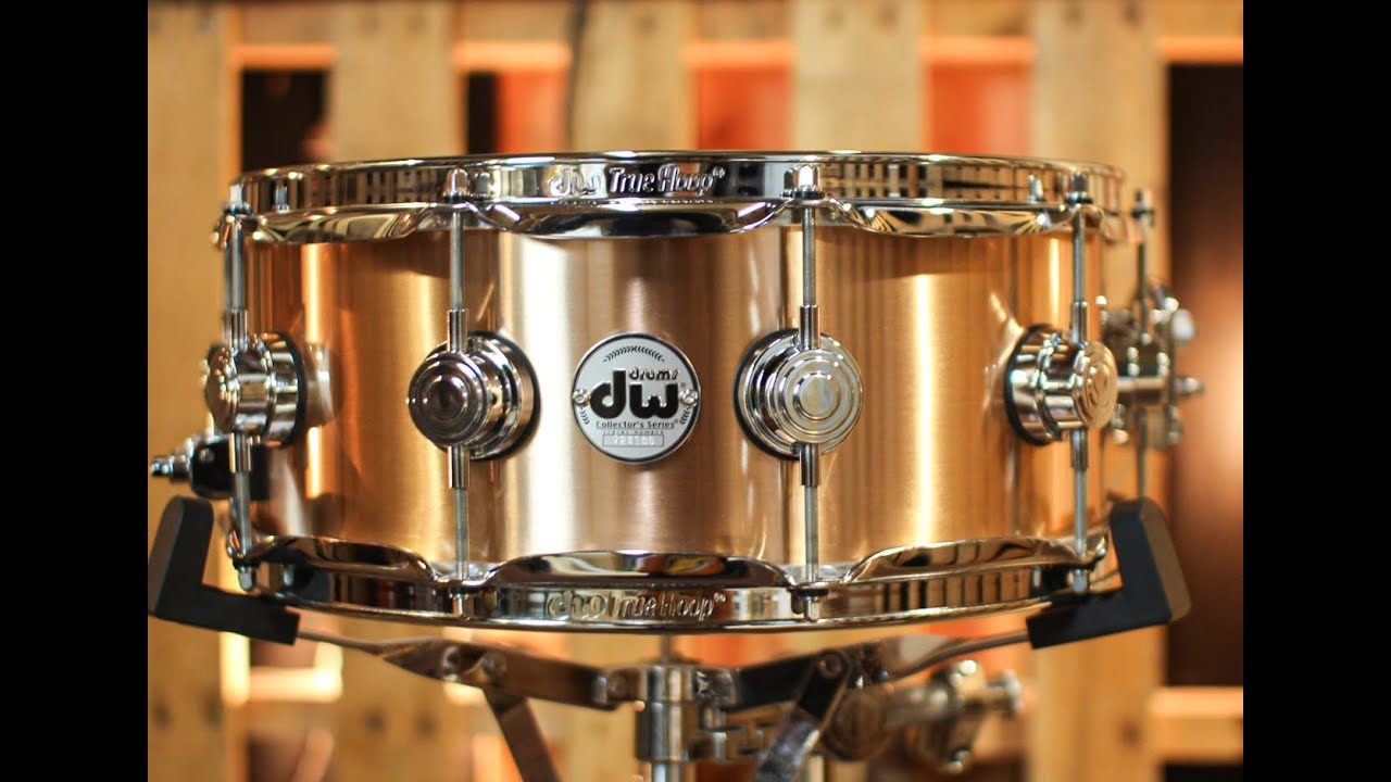DW 5.5x14 Collector's 3mm Brushed Bell Bronze Snare Drum - DRVZ5514SVC