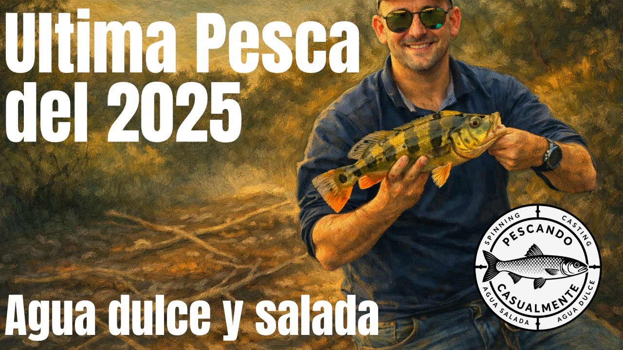 Último día del 2025 | Agua dulce y salada | PESCA de ORILLA | Pescando Casualmente 🇵🇷