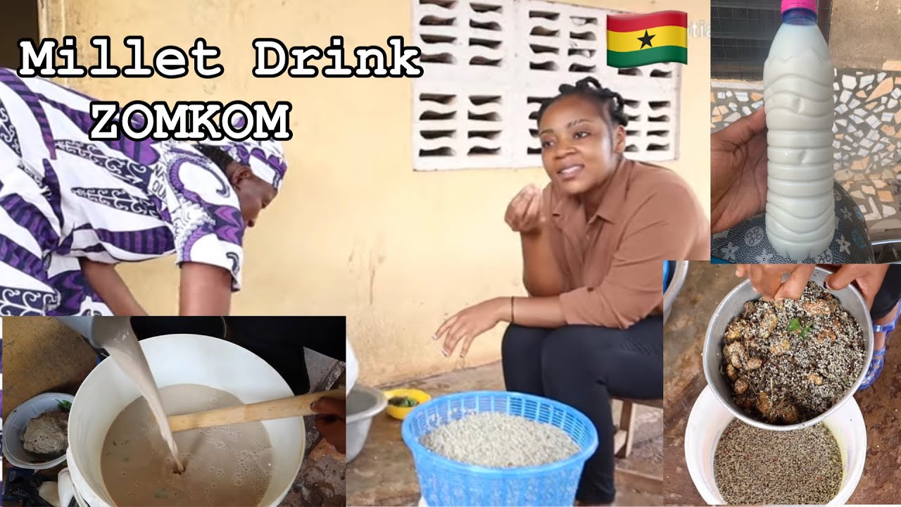 How to make Africa’s Most HEALTHIEST DRINK, ZOMKOM || MILLET SPICY DRINK|| Sunyani Ghana