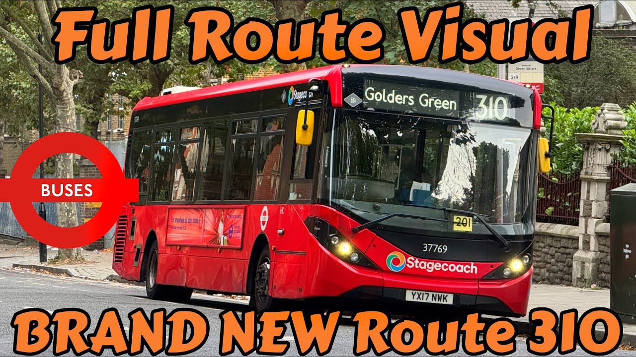 THE FIRST 310 - FULL ROUTE VISUAL: Golders Green to Stamford Hill